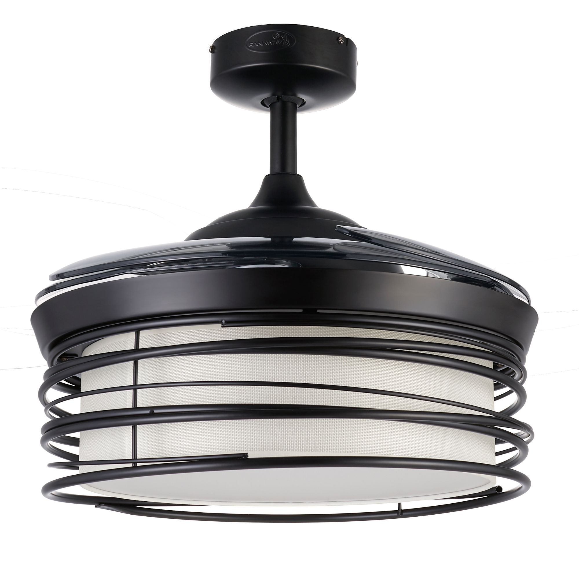 Image 5 Fanaway Luna 48" Black Retractable Blade Fan & Light more views