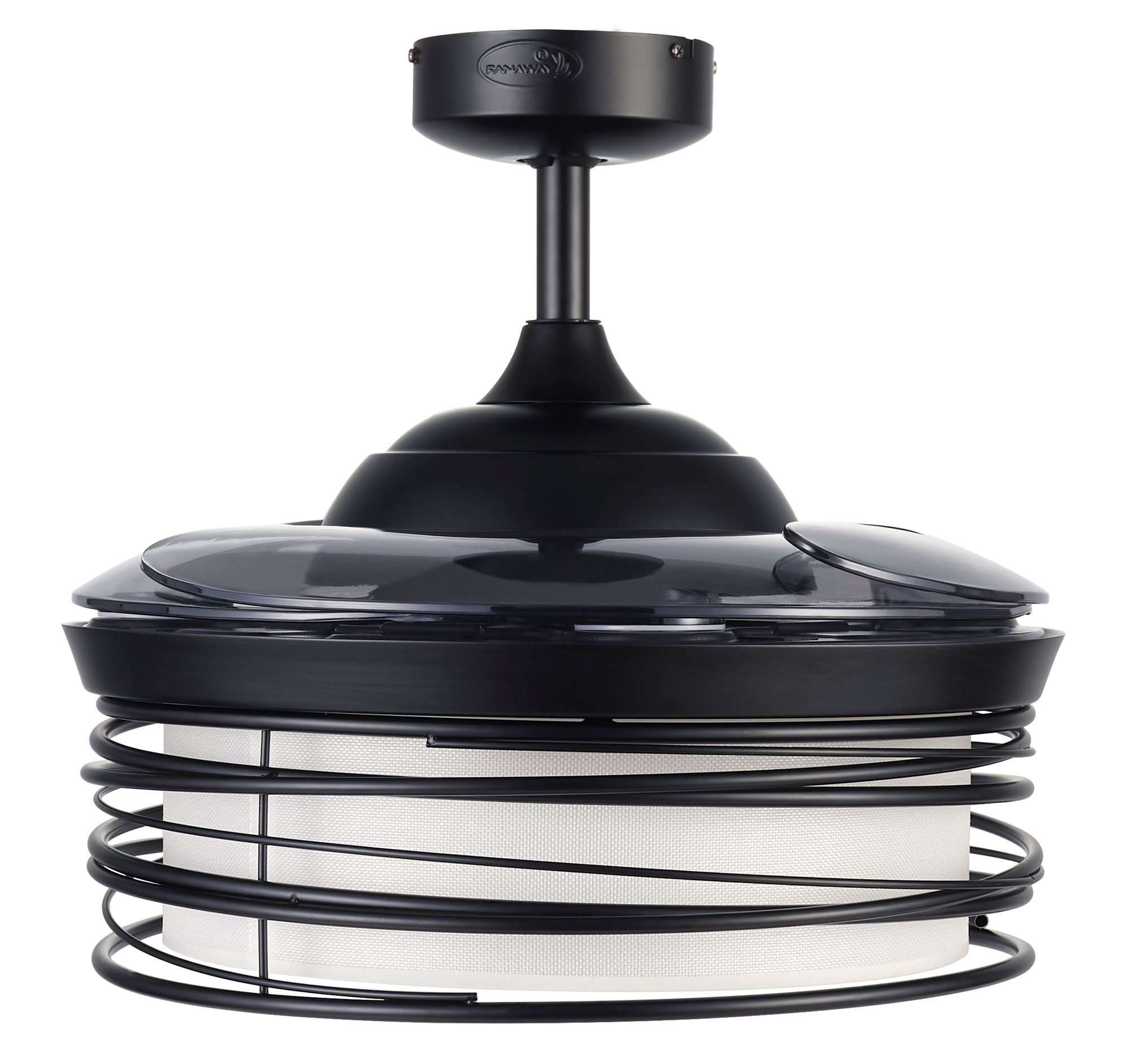 Image 7 Fanaway Luna 48" Black Retractable Blade Fan & Light more views