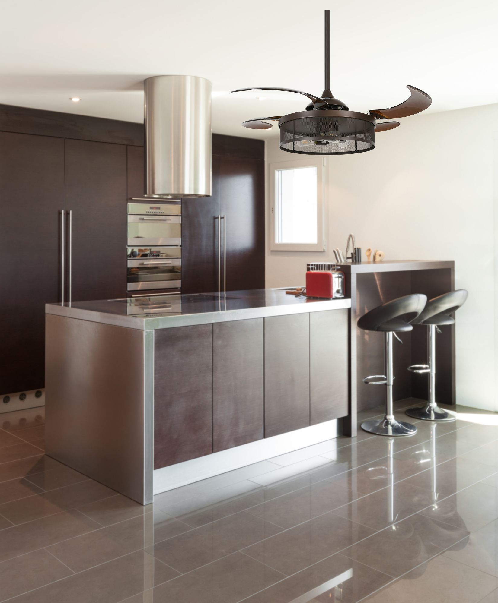 Thumbnail2 of Fanaway Meridian 48" Oil Rubbed Bronze Retractable Blade Fan & Light more views