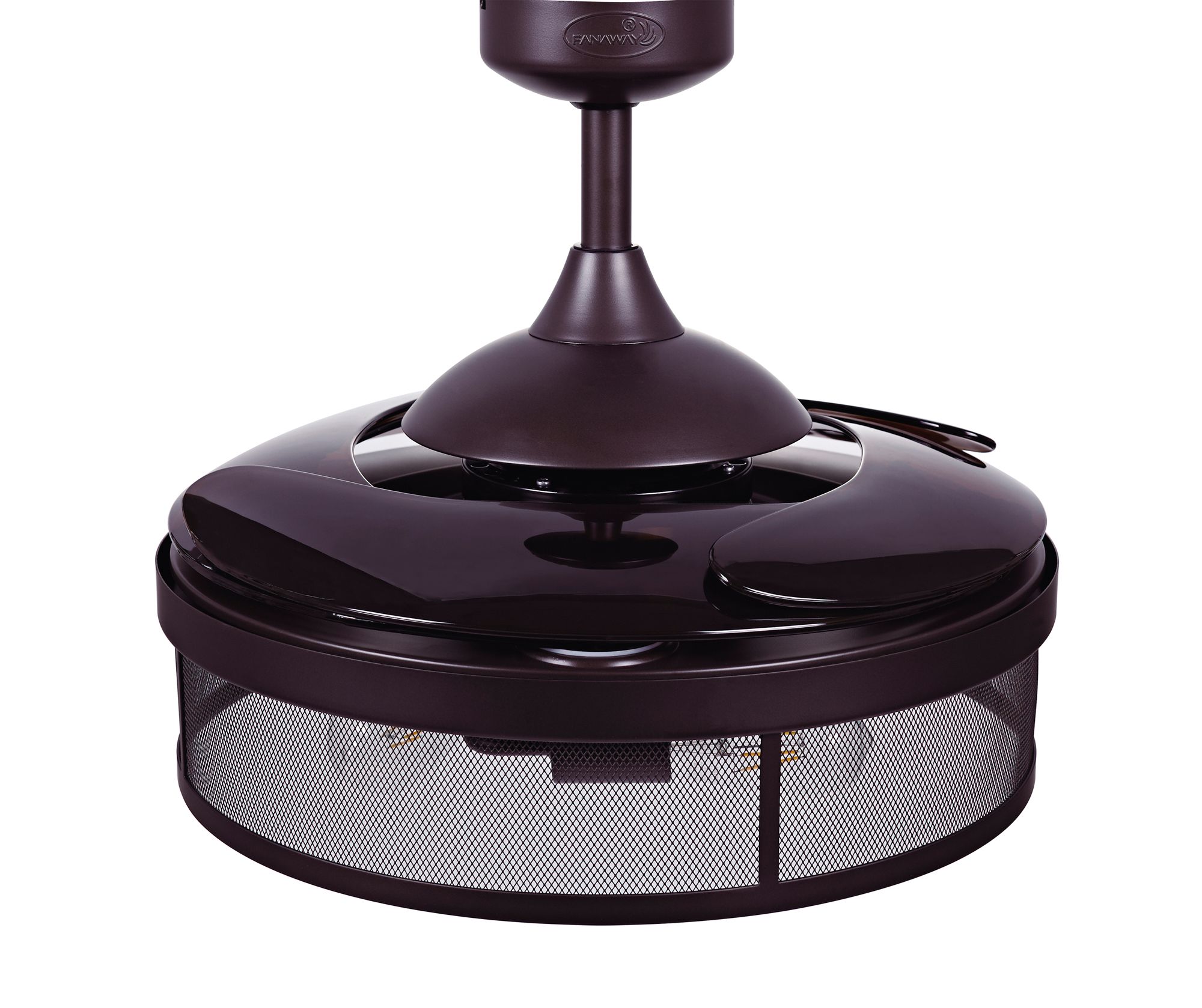 Fanaway Meridian 48" Oil Rubbed Bronze Retractable Blade Fan & Light