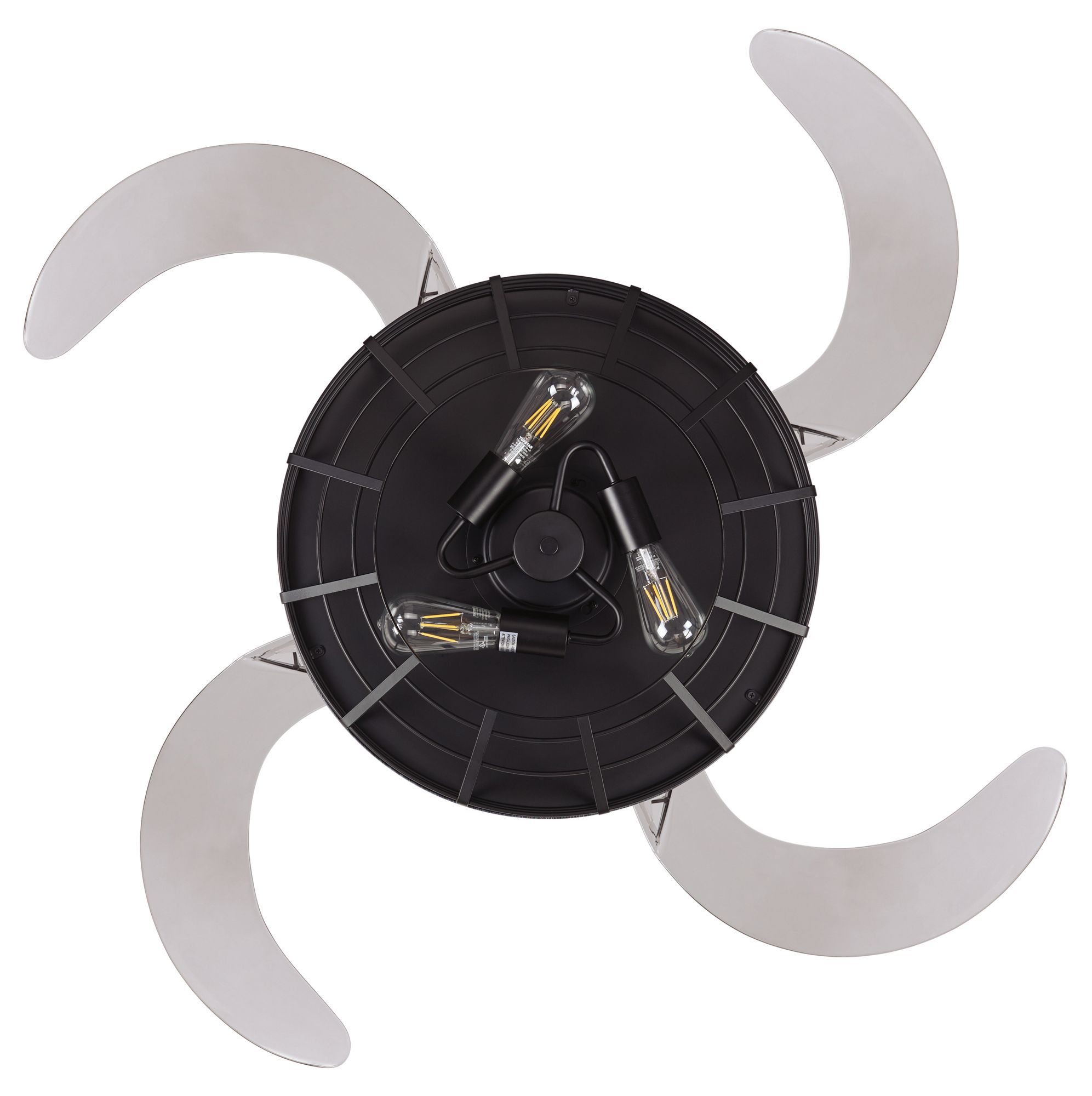 Image 7 Fanaway Montclair 48" Black Retractable Blade Fan & Light more views