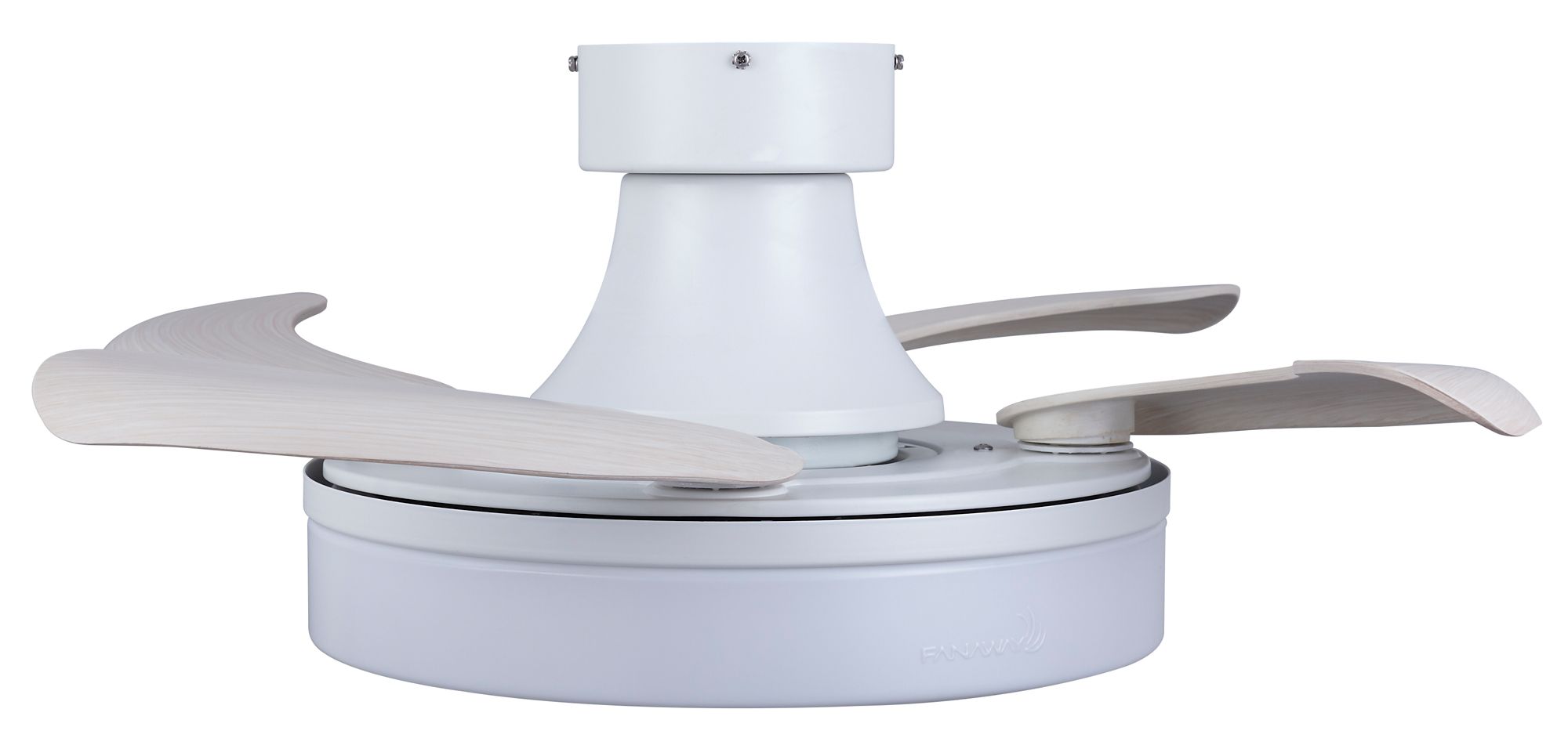 Image 4 Fanaway Orbit 36" Indoor/Outdoor White Retractable Blade Fan & Light more views