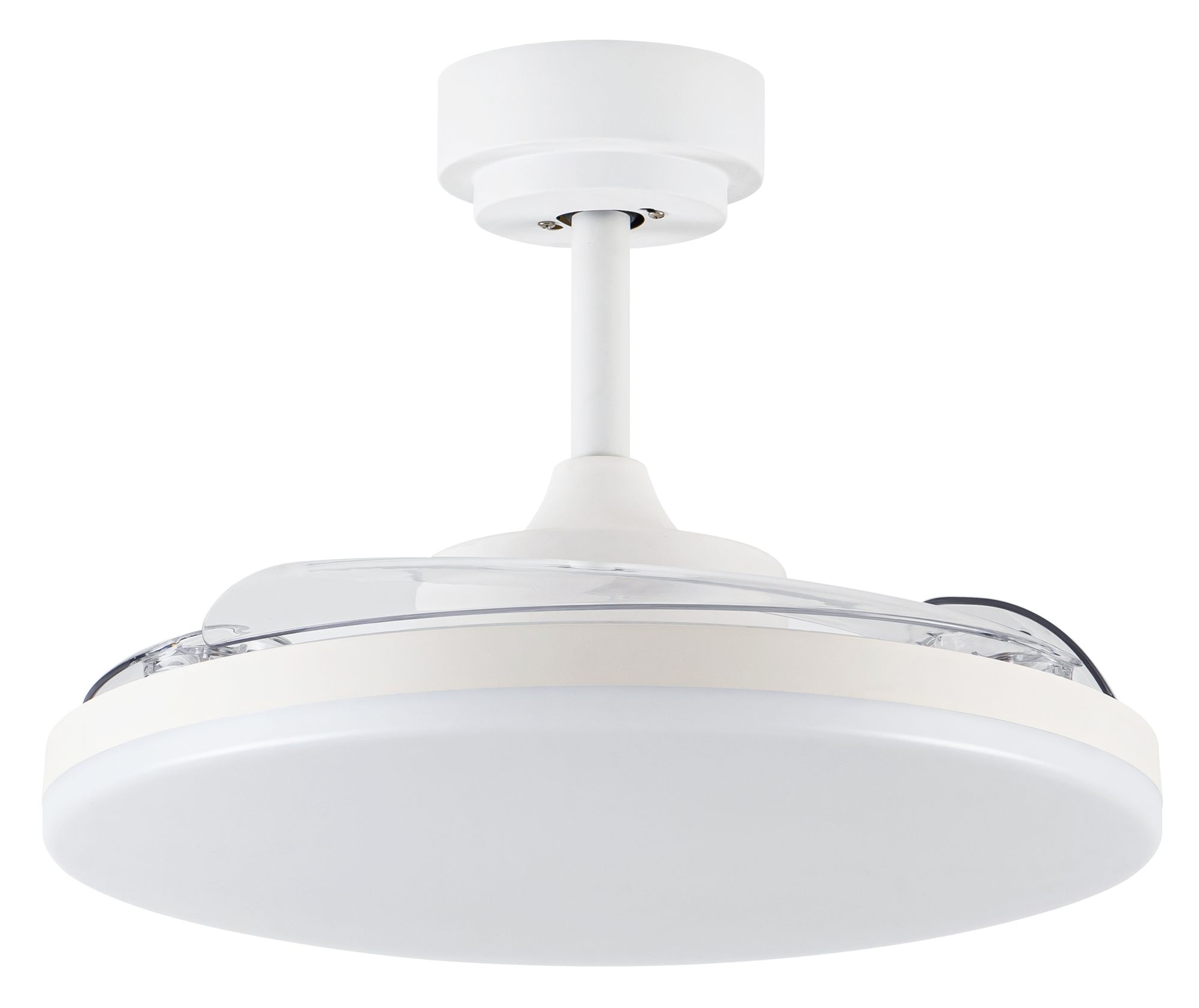 Thumbnail2 of Fanaway Stroll 42" White Retractable Blade Fan & Light more views