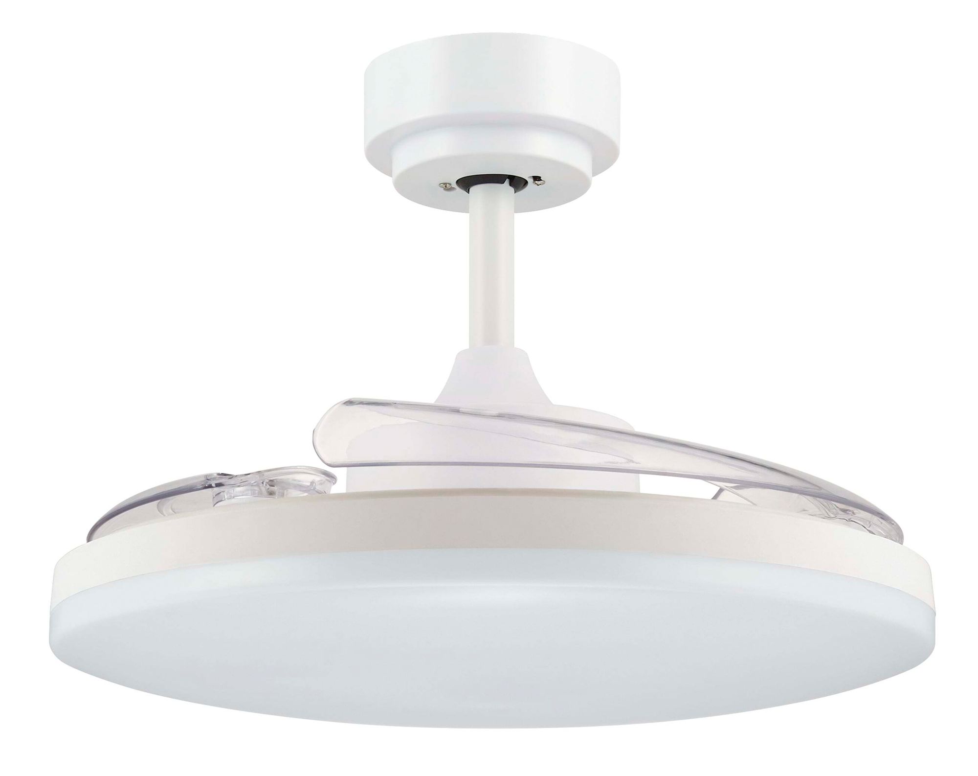 Fanaway Stroll 42" White Retractable Blade Fan & Light