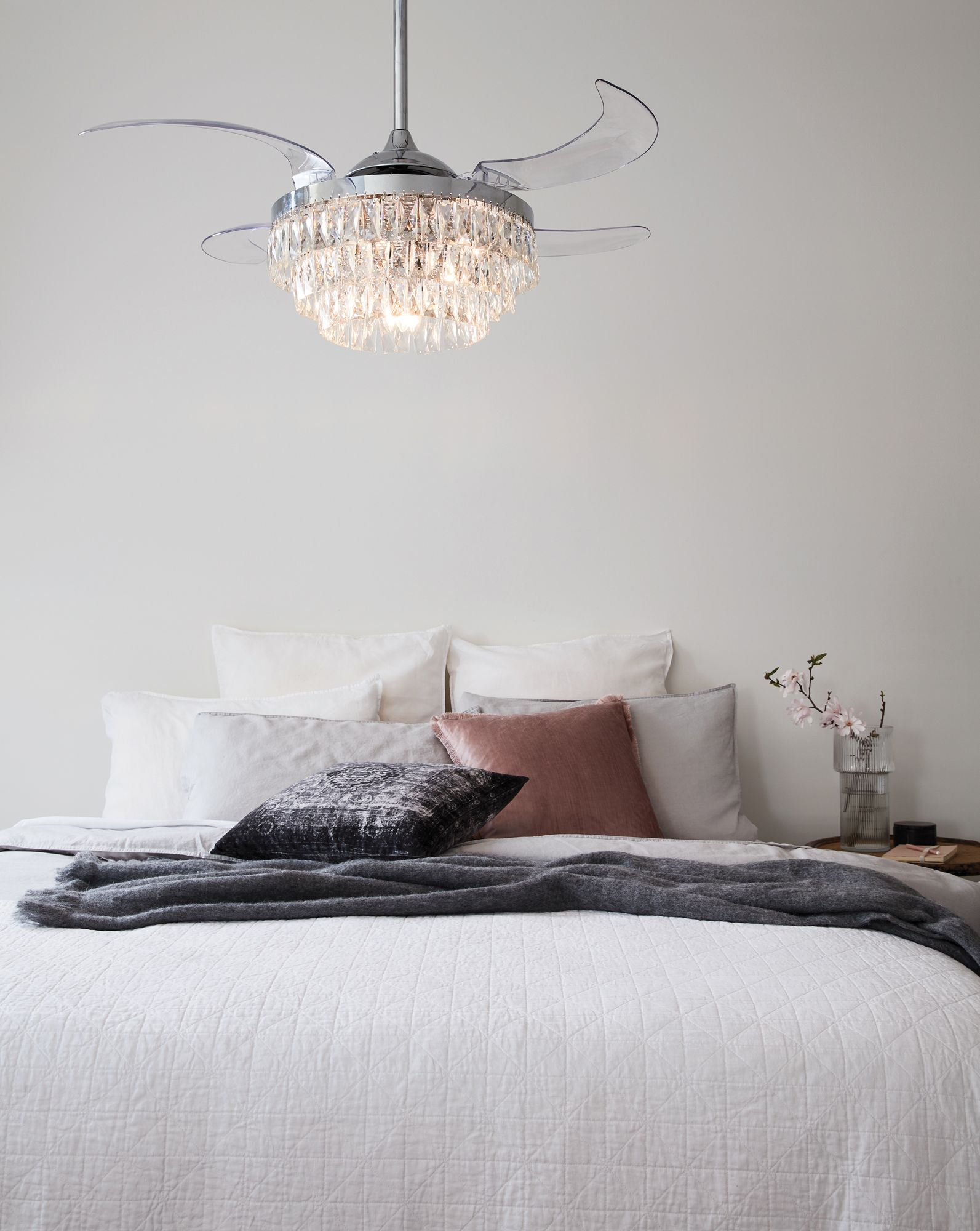 Thumbnail2 of Fanaway Veil 48" Chrome Retractable Blade Fan & Light more views