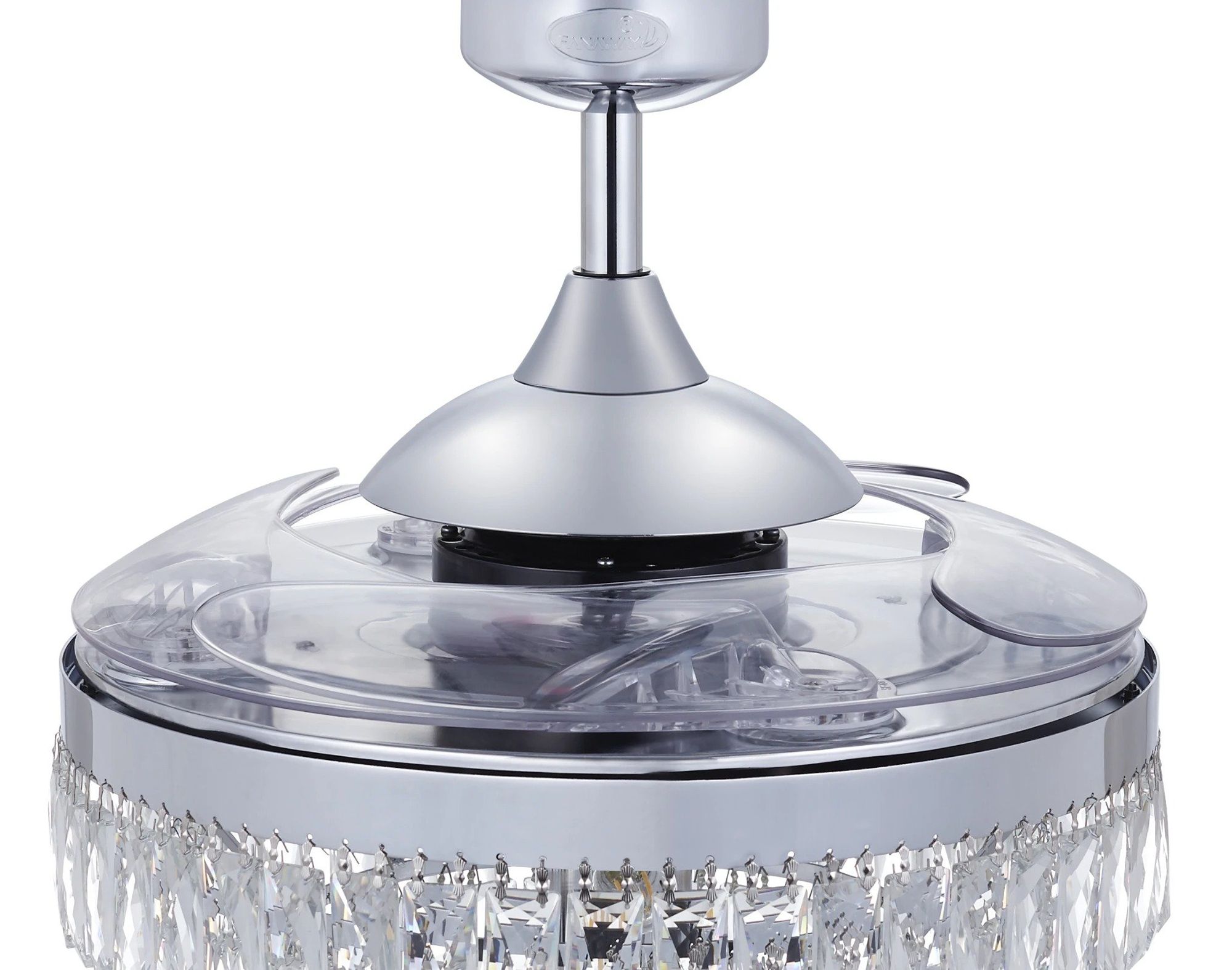 Fanaway Veil 48" Chrome Retractable Blade Fan & Light