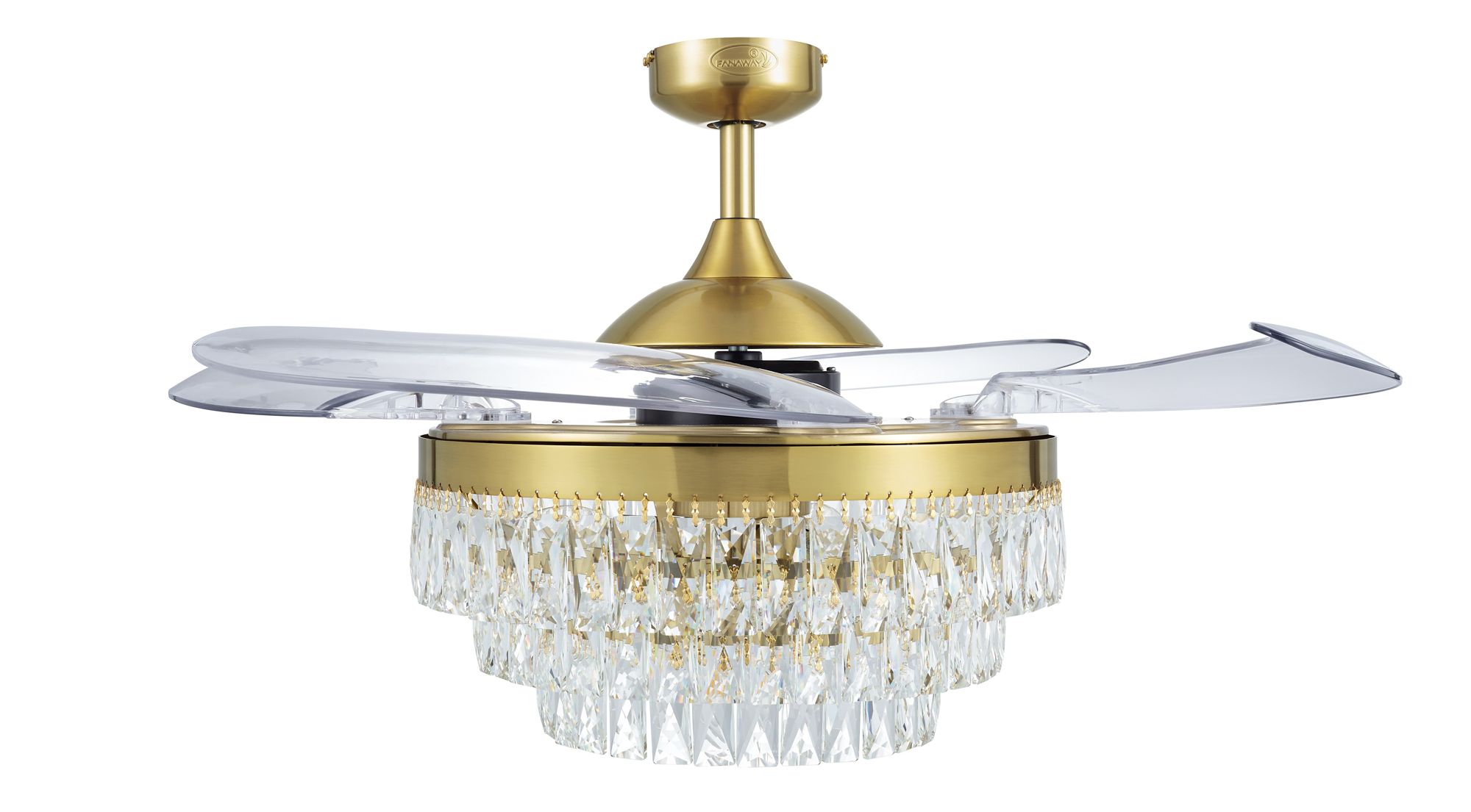 Thumbnail4 of Fanaway Veil 48" Gold Retractable Blade Fan & Light more views