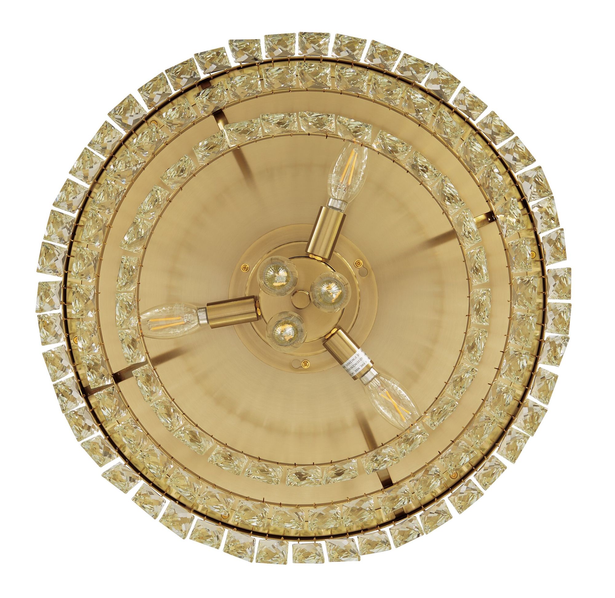 Fanaway Veil 48" Gold Retractable Blade Fan & Light