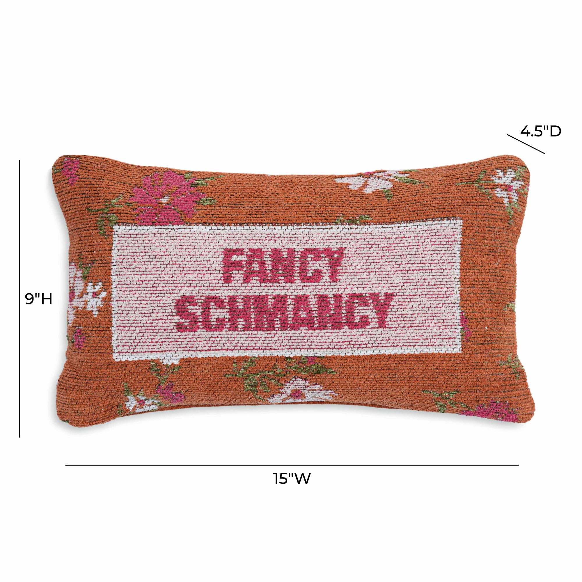 Image 4 Fancy Schmancy Jacquard Cotton 15"x 9" Decorative Pillow more views