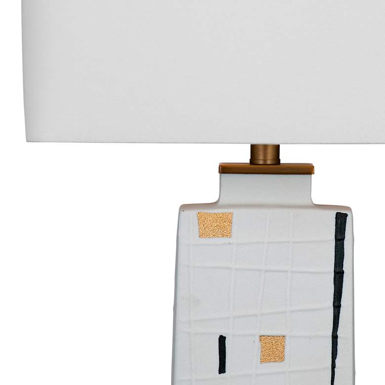 Image 2 Fandy 27" Contemporary Styled White Table Lamp more views