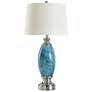 Faneel 32.5" High Blue Swirled Glass Table Lamp
