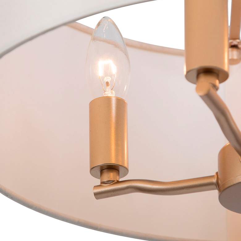 Image 3 Fanes 16" Wide Gold 4-Light Drum Shade Chandelier more views