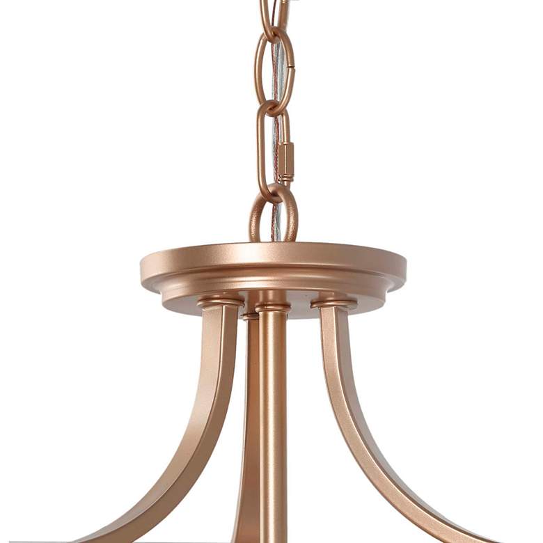 Image 5 Fanes 17" Wide 3-Light Gold and White Drum Shade Chandelier more views