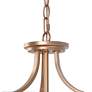 Fanes 17" Wide 3-Light Gold and White Drum Shade Chandelier