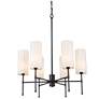 Fanes 6-Light 24" Wide Chandelier with Fabric Shade