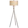 2_Fangio Breslen 63 1/2" Rusted Silver Finish Metal Tripod Floor Lamp