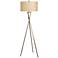 Fangio Breslen 63 1/2" Rusted Silver Finish Metal Tripod Floor Lamp