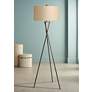 1_Fangio Breslen 63 1/2" Rusted Silver Finish Metal Tripod Floor Lamp