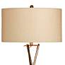 4_Fangio Breslen 63 1/2" Rusted Silver Finish Metal Tripod Floor Lamp more views