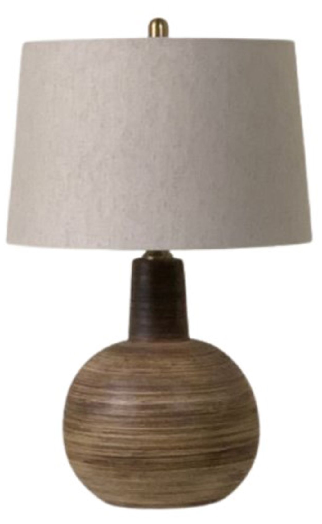 Fangio Lighitng's #480 Hand Thrown Pottery Table Lamp in Scratch Terra