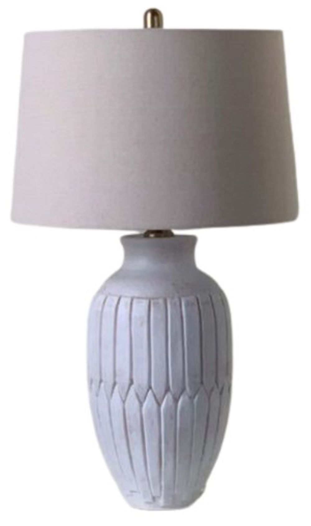 Fangio Lighitng's #700 Hand Thrown Pottery Table Lamp in Rustic White