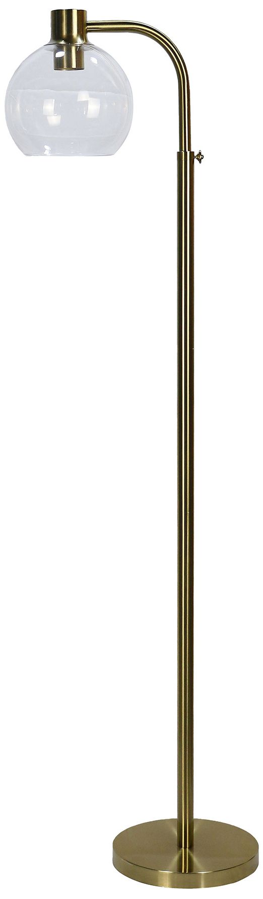 Fangio Lighting 1736SG Adjustable Metal Pharmacy Floor Lamp in Soft Gold