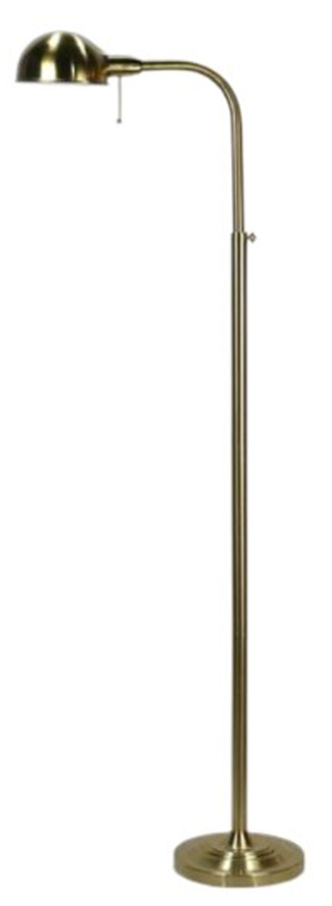 Fangio Lighting 1738SG 60-63" Adjustable Metal Floor Lamp in Soft Gold
