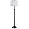Fangio Lighting Phleger Adjustable Height Satin Black Floor Lamp