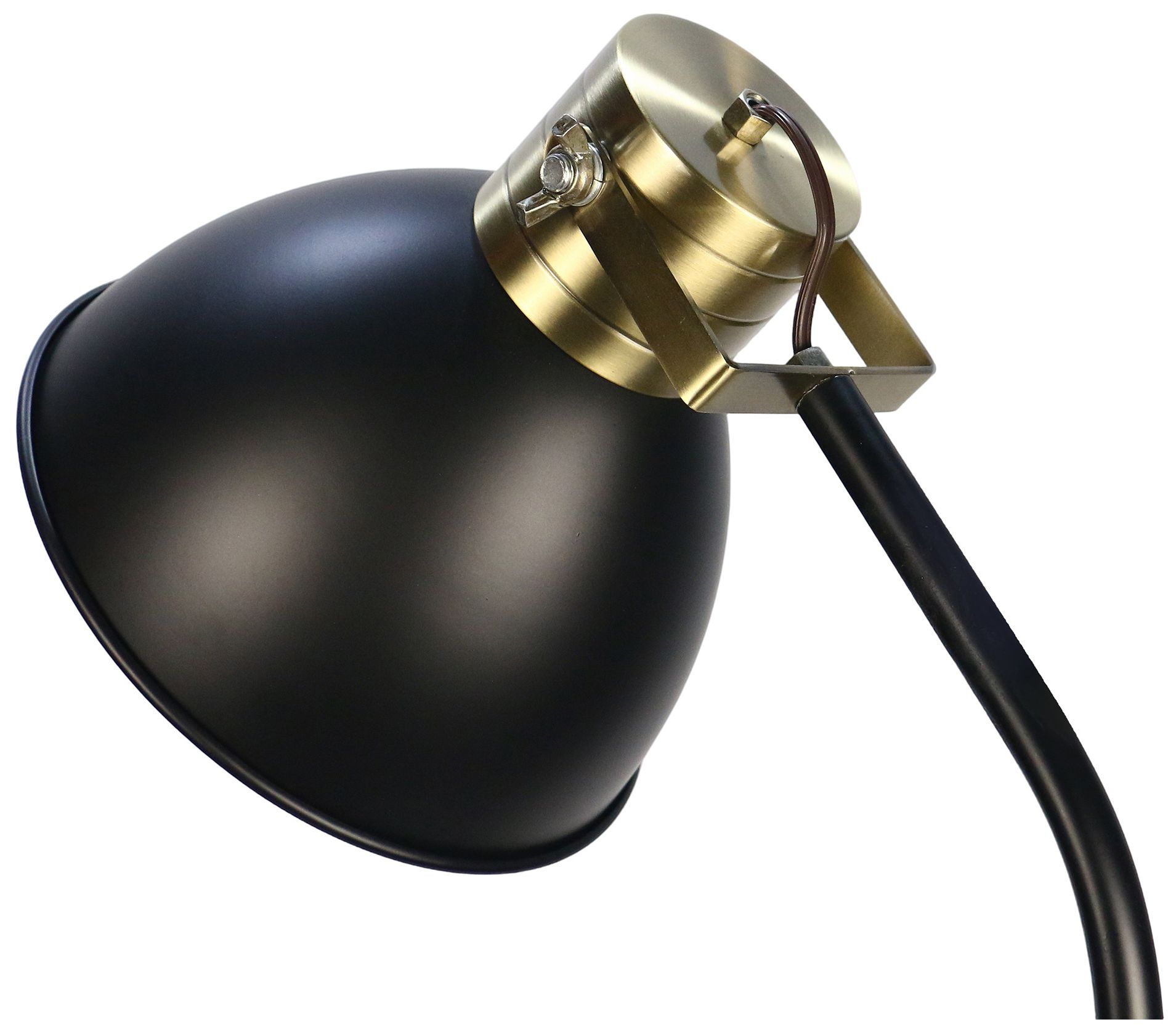 Image 3 Fangio Lighting's 1770 68" Metal Floor Lamp in Black/Antique Brass more views