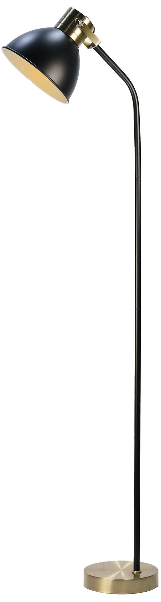 Image 5 Fangio Lighting's 1770 68" Metal Floor Lamp in Black/Antique Brass more views