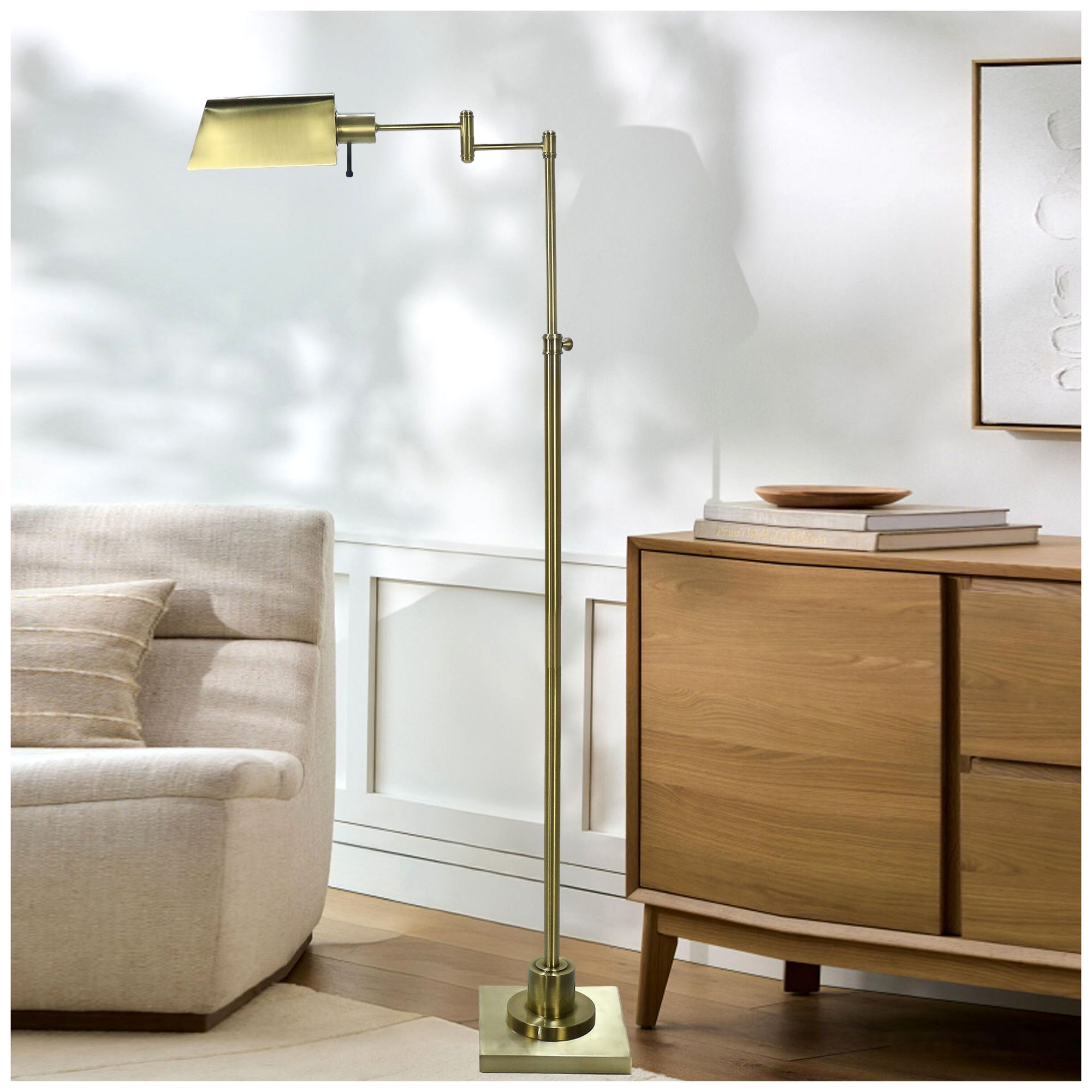 Image 2 Fangio Lighting's 1780SG 46.5-61" Metal Pharmacy Floor Lamp more views