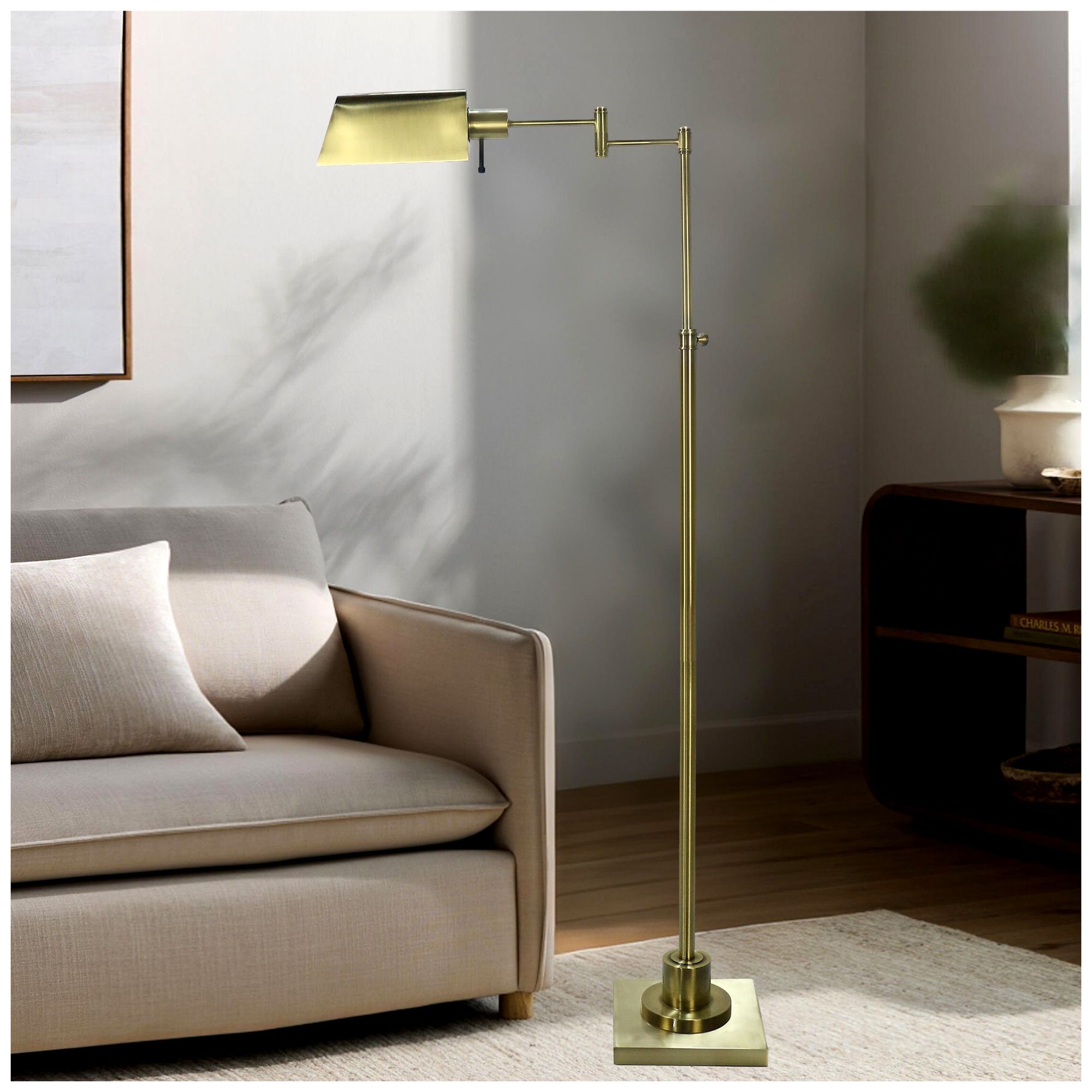 Image 3 Fangio Lighting's 1780SG 46.5-61" Metal Pharmacy Floor Lamp more views