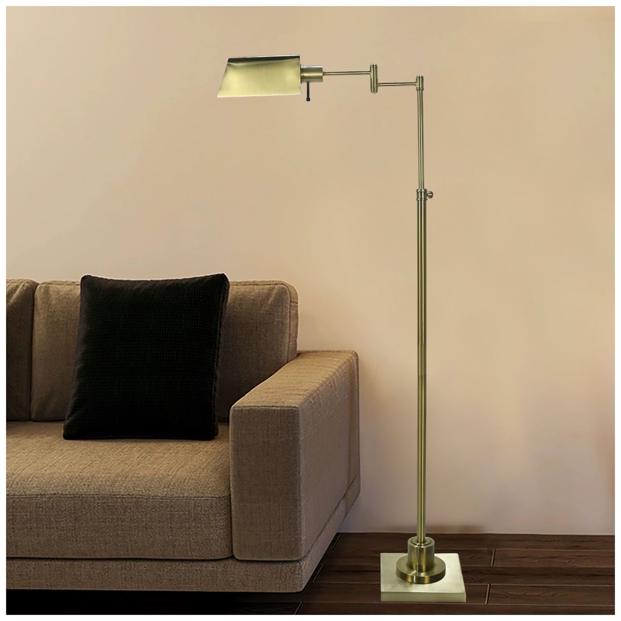 Image 4 Fangio Lighting's 1780SG 46.5-61" Metal Pharmacy Floor Lamp more views