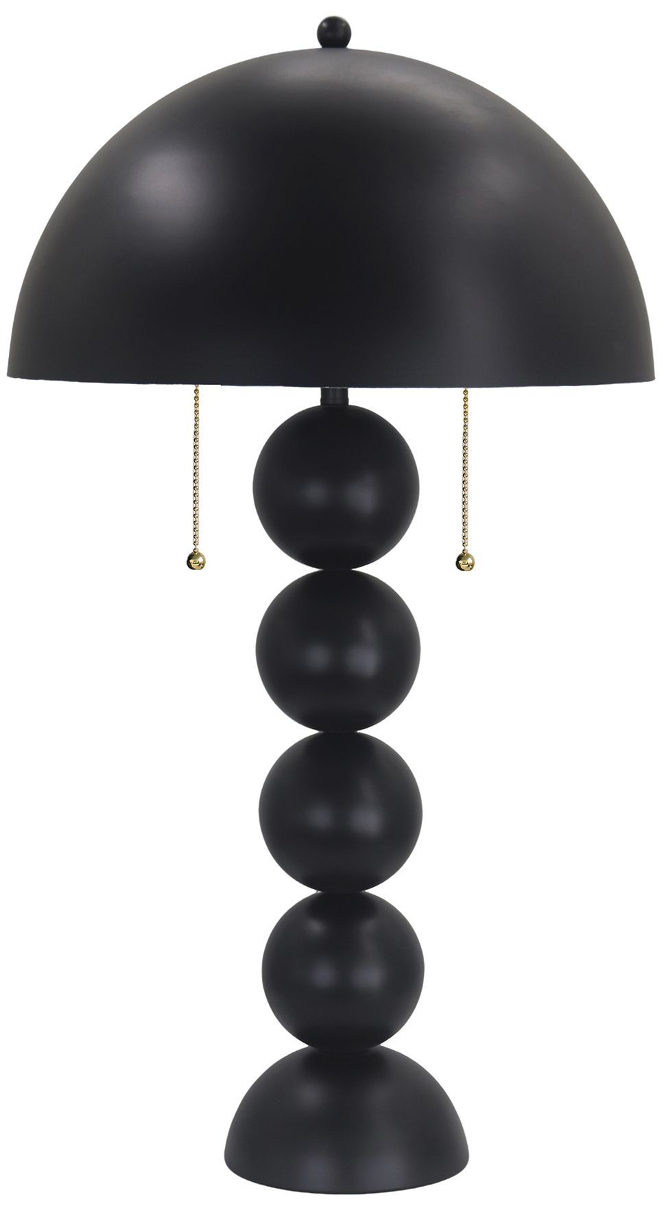 Fangio Lighting's 1784BLK 26" Stacked Metal Ball Table Lamp in Black