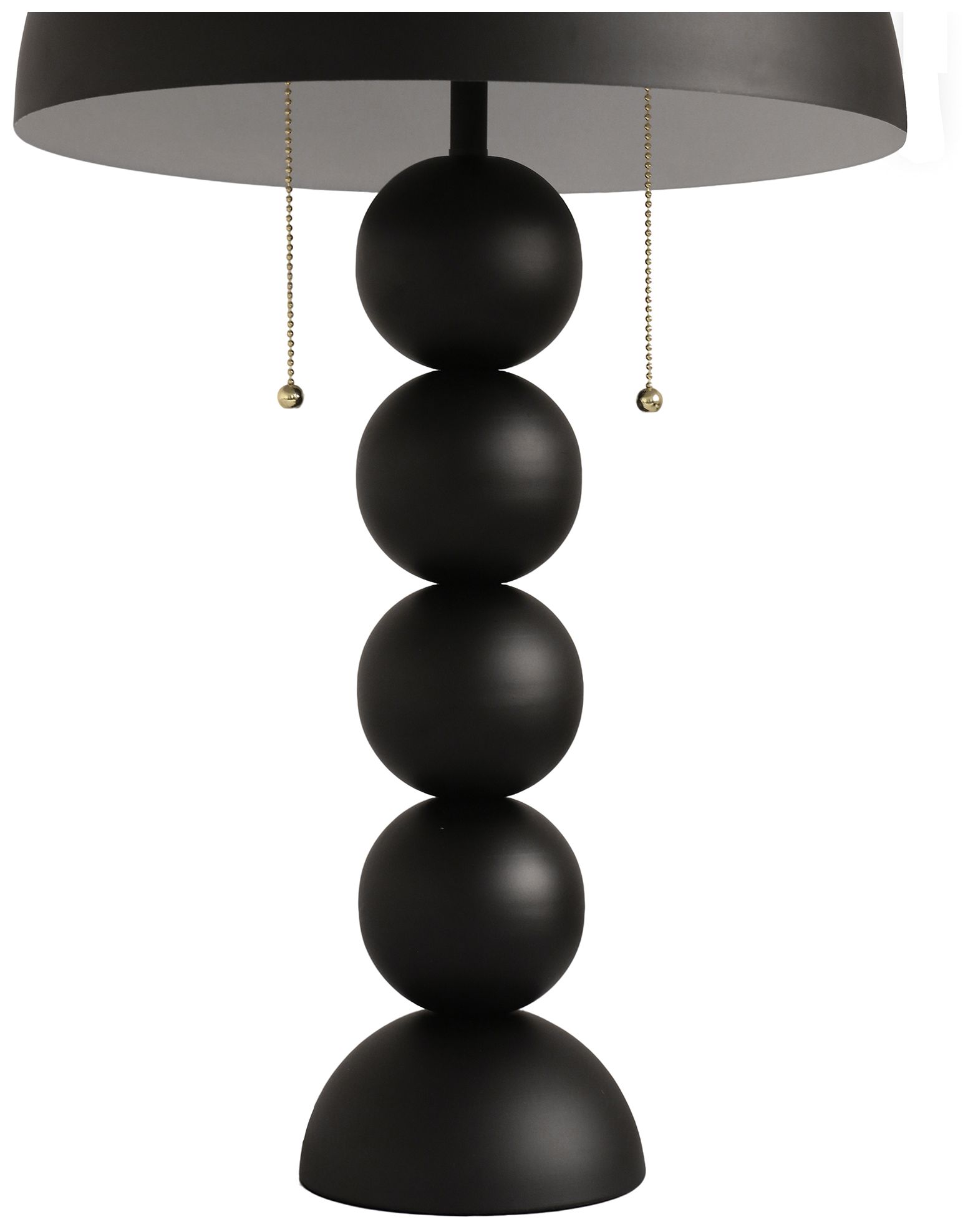 Image 4 Fangio Lighting's 1784BLK 26" Stacked Metal Ball Table Lamp in Black more views