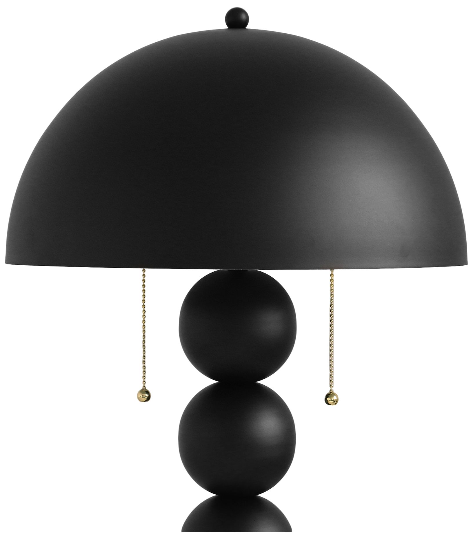Image 5 Fangio Lighting's 1784BLK 26" Stacked Metal Ball Table Lamp in Black more views