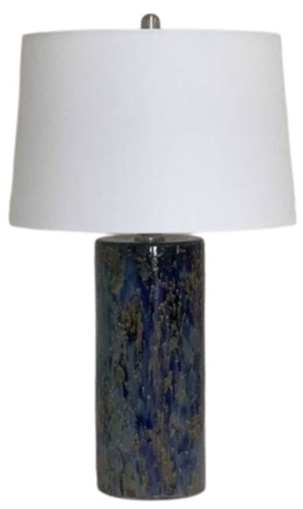 Fangio Lighting's #374 Stoneware Table Lamp in Blue Picas