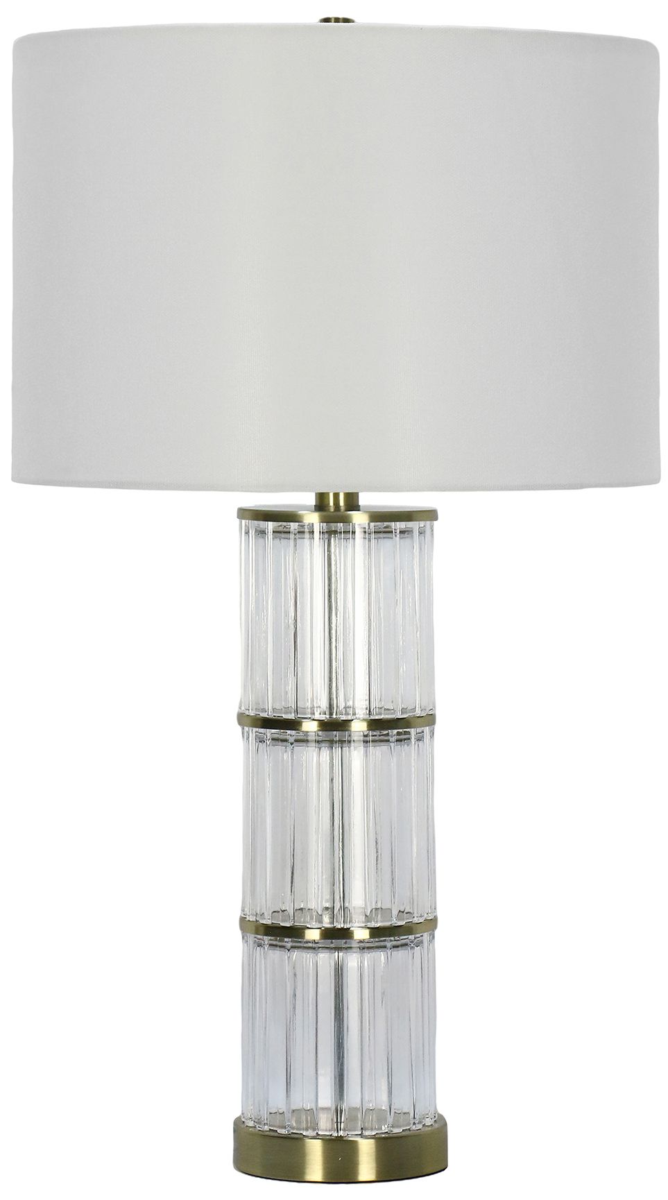 Image 2 Fangio Lighting's 5215CLR 27.25" Glass & Metal Table Lamp