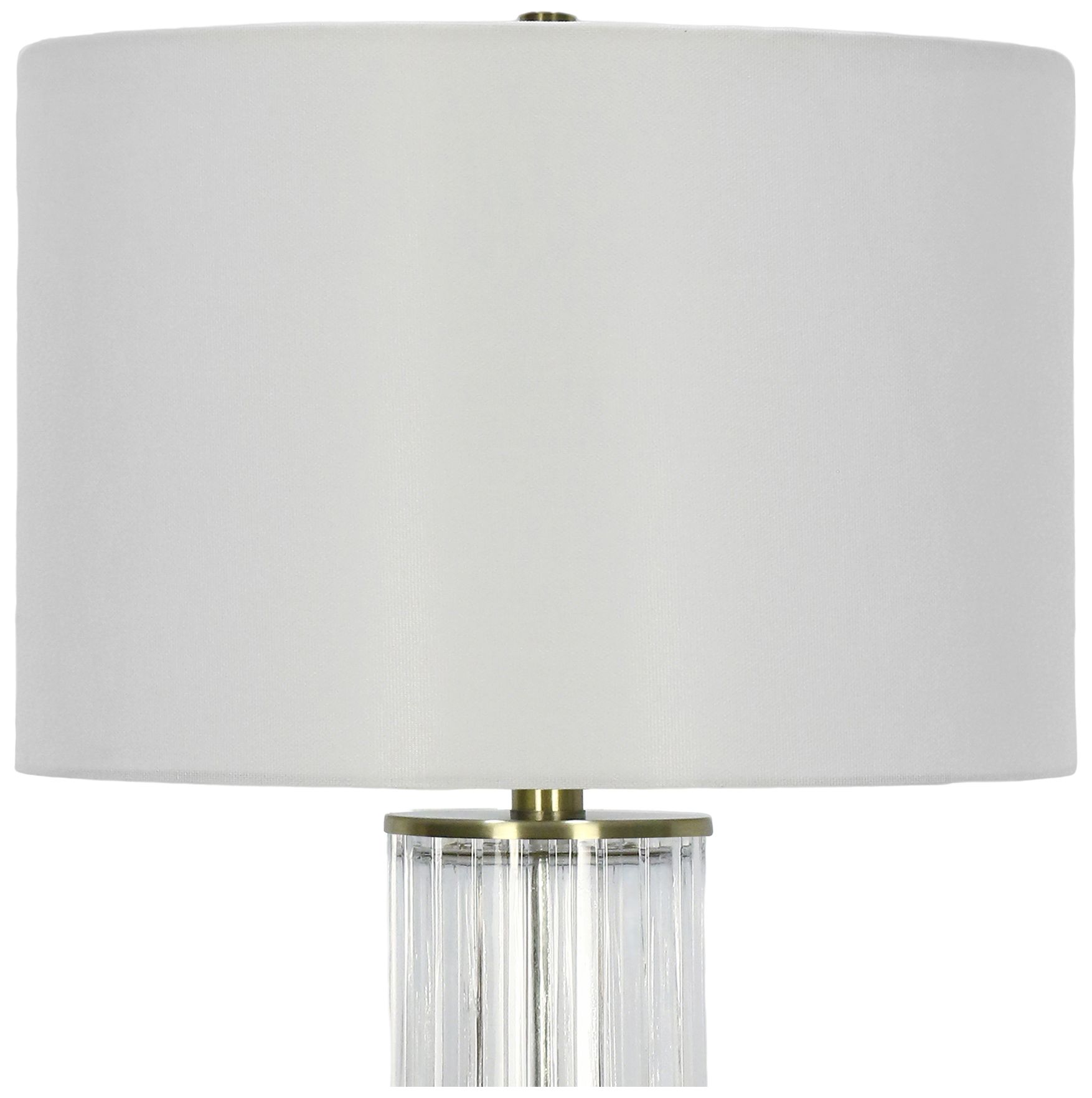 Image 4 Fangio Lighting's 5215CLR-2PK Pair of 27.25" Glass & Metal Table Lamps more views