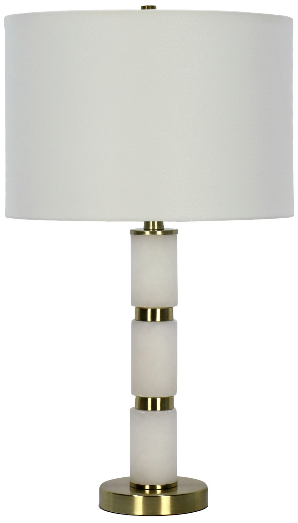 Fangio Lighting's 5216WHT 26" Marble & Metal Table Lamp in Frosted White