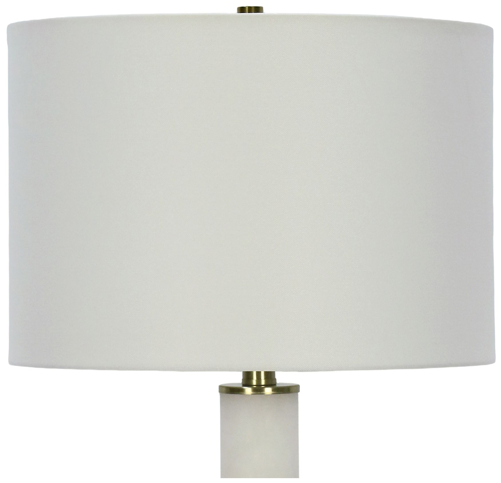 Image 4 Fangio Lighting's 5216WHT 26" Marble & Metal Table Lamp in Frosted White more views