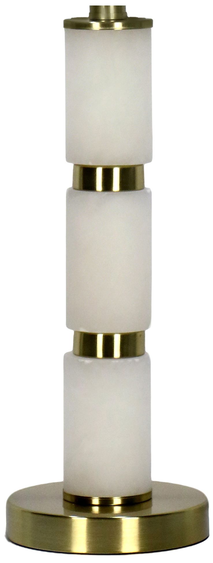 Image 3 Fangio Lighting's 5216WHT-2PK Pair of 26" Marble & Metal Table Lamps more views