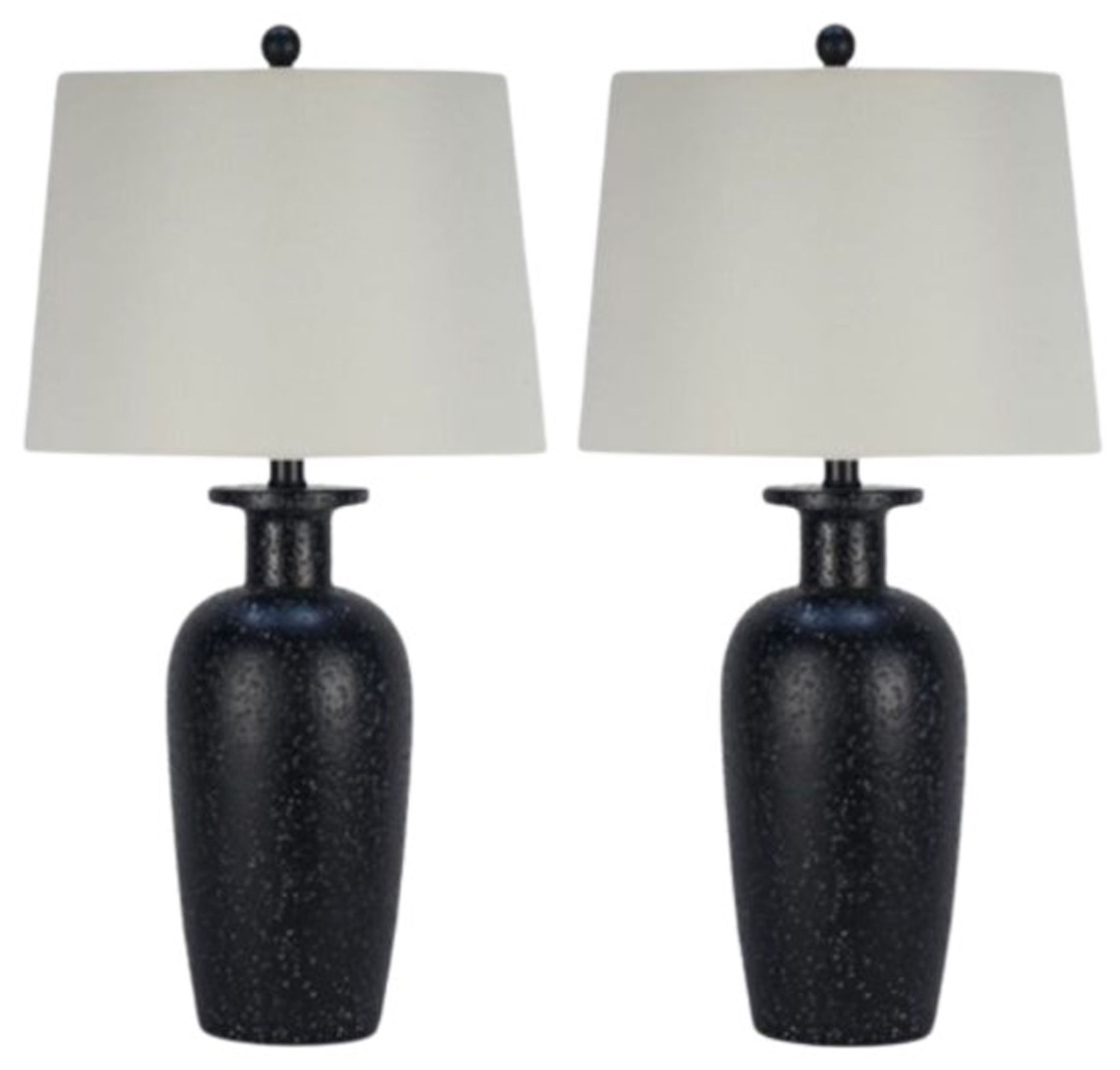 Fangio Lighting's #6323ABLK-2PK Pair of 27in Fashion Jug Table Lamps