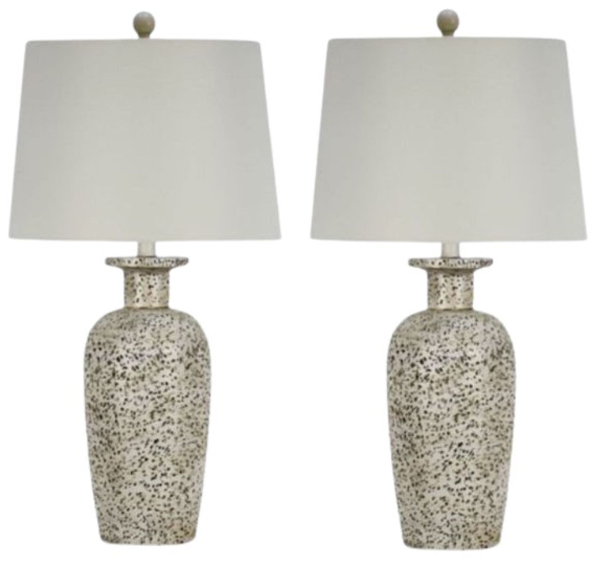 Fangio Lighting's 6323AWH-2PK Pair of 27in Fashion Jug Table Lamps