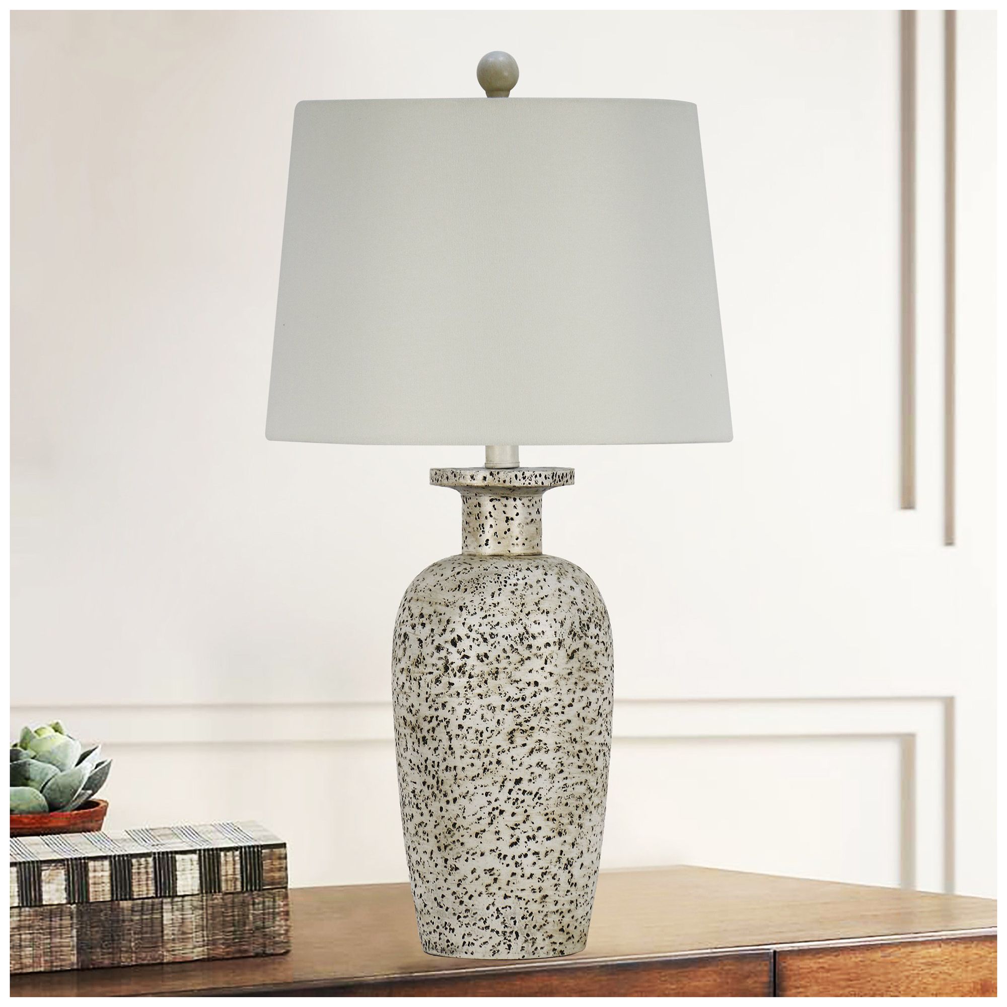 Image 2 Fangio Lighting's 6323AWH-2PK Pair of 27in Fashion Jug Table Lamps more views