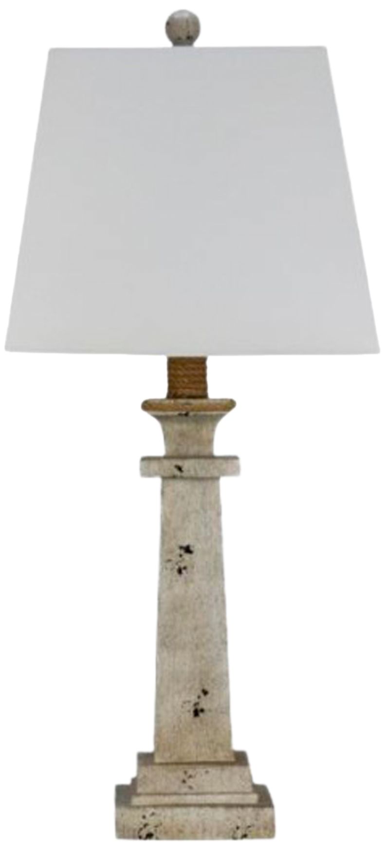 Fangio Lighting's 6324CAW 27in Cast Table Lamp In Cottage Antique White