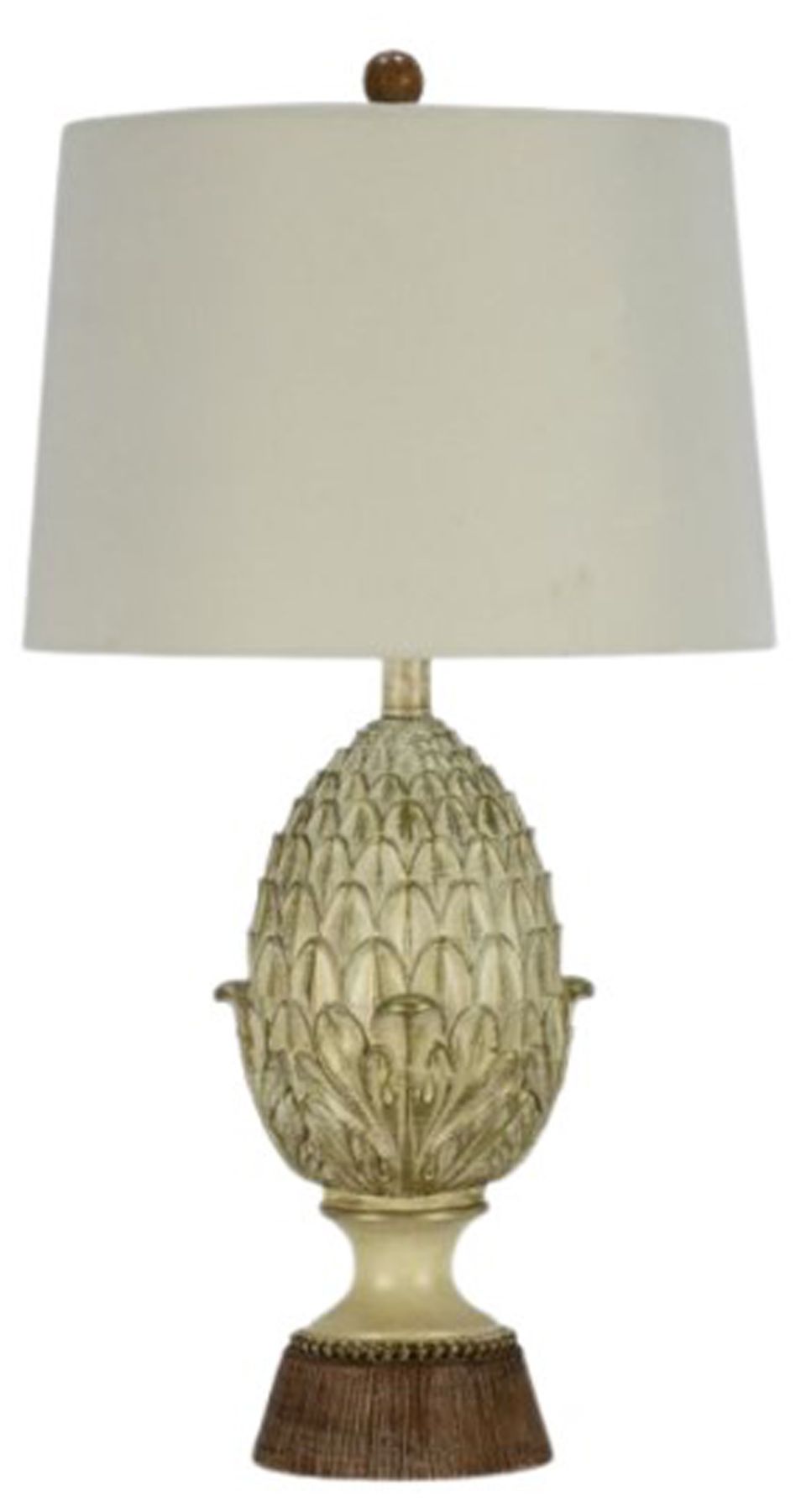 Fangio Lighting's 6327 27in Cast Table Lamp in Antique White