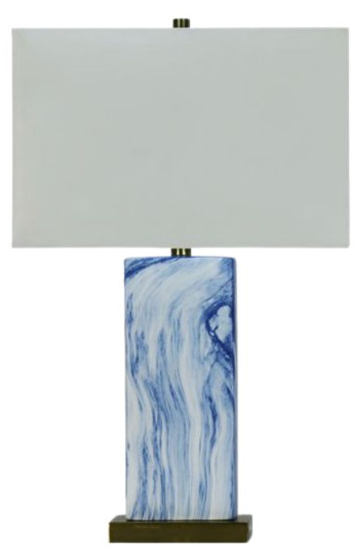 Fangio Lighting's 8570BLU 25in Ceramic & Metal Table Lamp in Blue Stone