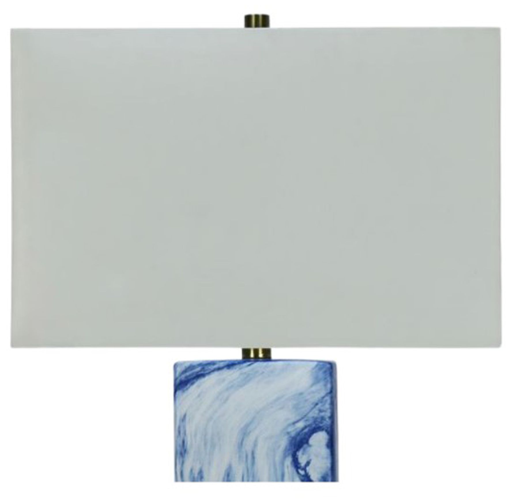 Image 4 Fangio Lighting's 8570BLU 25in Ceramic & Metal Table Lamp in Blue Stone more views