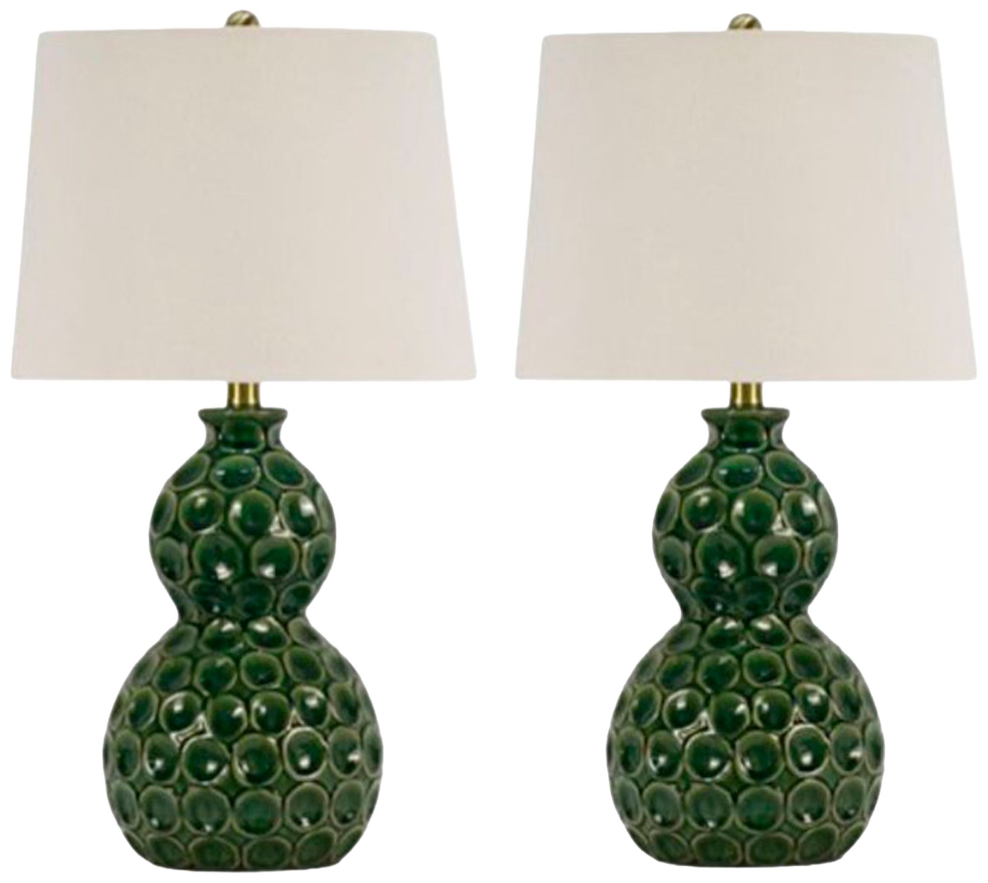 Image 2 Fangio Lighting's #8577REG-2PK Pair of Table Lamps in Reactive Green